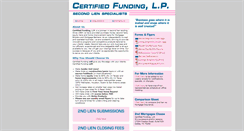 Desktop Screenshot of certifiedfunding.net